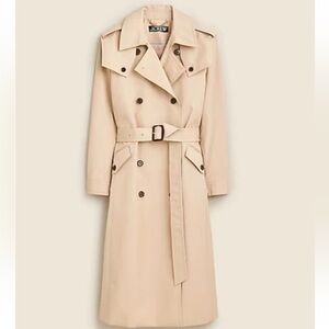 J. Crew Light Tan Double-Breasted Trench Coat US Size 8-  Runs Slightly big